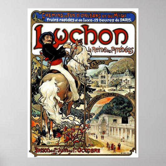 Mucha - Luchon - Art Nouveau - Casino Poster (Vorne)