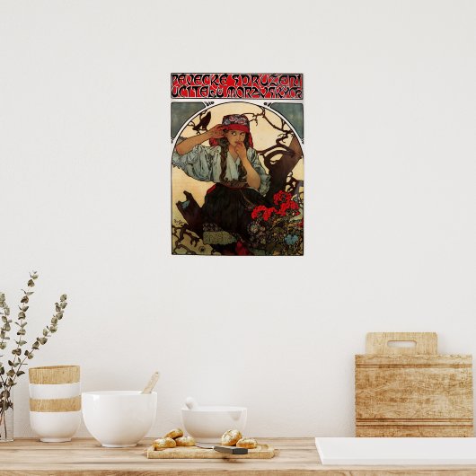 Mucha - Mährischer Lehrerchor 1911 Poster (Küche)