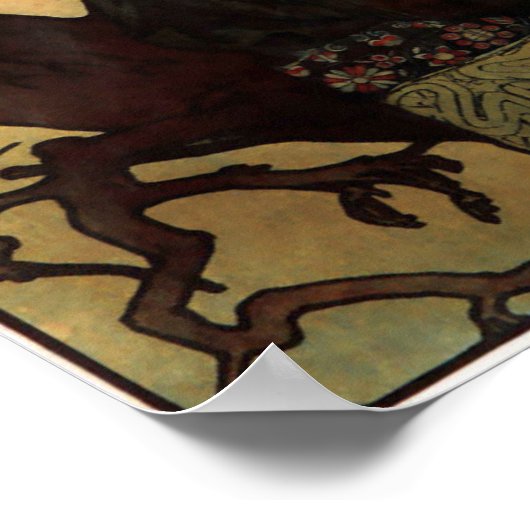 Mucha - Mährischer Lehrerchor 1911 Poster (Ecke)