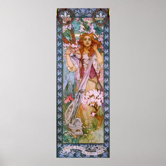 Mucha - Maud Adams als Mitglied des Arc 1909 Poster (Vorne)