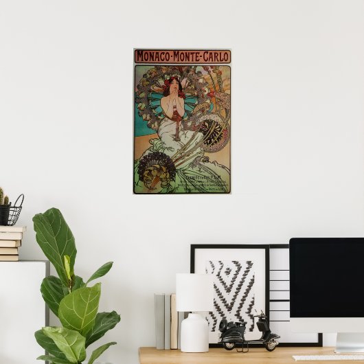 Mucha - Monaco Monte Carlo Poster (Heimbüro)