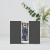 Mucha Moon Night Woman Art Nouveau Deko Postkarte (Stehend Vorderseite)
