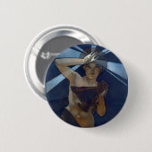 mucha Morgenstern-Kunst nouveau Plakatfrau Button (Vorne & Hinten)