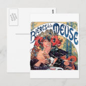 Mucha -Muse -1860 - bedrückt Postkarte (Vorne/Hinten)