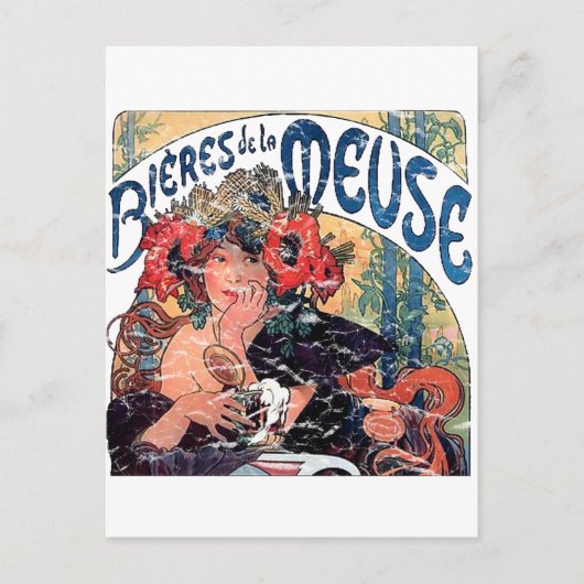 Mucha -Muse -1860 - bedrückt Postkarte (Vorderseite)