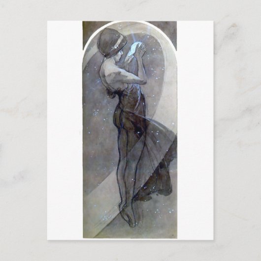 Mucha Nouveau Deko Postkarte (Vorderseite)