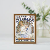 Mucha - Nouveau - Waschtag?! - Bleu Deschamps Postkarte (Stehend Vorderseite)