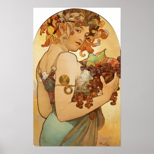Mucha - Obst Poster (Vorne)