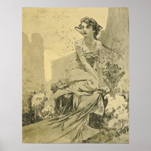 Mucha - Octobre Cocorico Poster (Vorne)