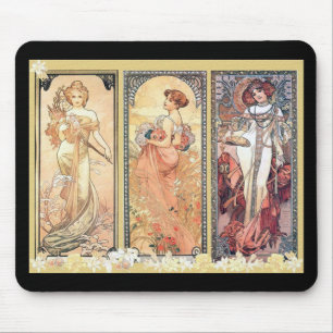 Mucha ~ Panel aus drei Teilen Mousepad
