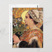 Mucha Postcard: Alphonse Mucha - Jugendstil Postkarte (Vorne/Hinten)