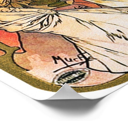 Mucha Poster: Amants Poster (Ecke)