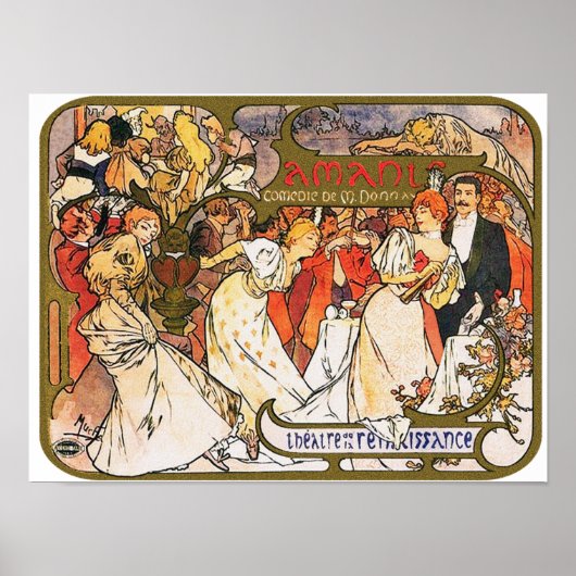 Mucha Poster: Amants Poster (Vorne)