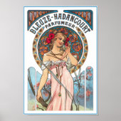 Mucha Poster Print: Parfüm Ad (Vorne)
