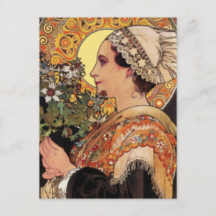 Mucha-Postkarte: Alphonse Mucha - Jugendstil Postkarte
