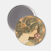Mucha Primrose CC0639 Kühlschrank Art Collection M Magnet (Vorderseite/Rückseite)