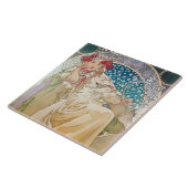 Mucha Princess Hyacinth Tile Trivet Geschenkbox Fliese (Seite)