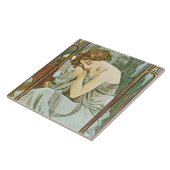 Mucha Repos de la Nuit Tile Trivet Geschenkbox Fliese (Seite)