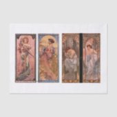 Mucha Saison Damen Decoupage Seidenpapier (Vorderseite)