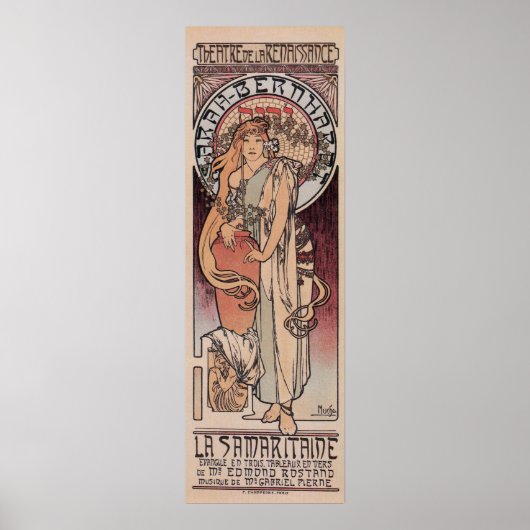 Mucha Sarah Bernhardt Der Samaritan-Lampenpost Poster (Vorne)