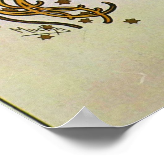 Mucha - Sarah Bernhardt Poster (Ecke)