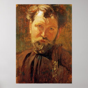Mucha - Selbstportrait Poster