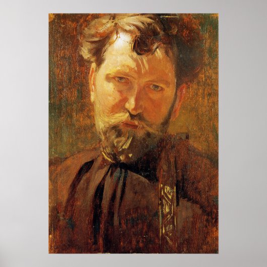 Mucha - Selbstportrait Poster (Vorne)