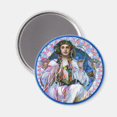 Mucha - Slavia - Secession Magnet (Vorderseite/Rückseite)