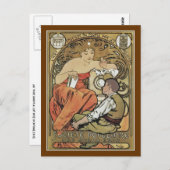 Mucha - Societe Populaire des Beaux Arts Postkarte (Vorne/Hinten)
