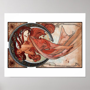 Mucha Tanzende Frau Art Deco Poster