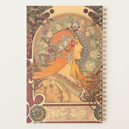 Mucha Themed Design Planer (Rückseite)