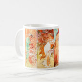 Mucha vier Reihen der Jahreszeiten ursprüngliche Kaffeetasse (Vorderseite Links)