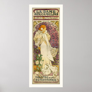 Mucha Vintage Poster: La Dame aux Camélias Poster