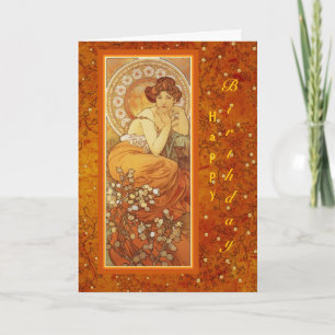 Mucha "Wertvoll Stones ~ Topaz" November Karte