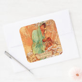 Mucha Winter Art Nouveau Buchzeichen Stickers (Umschlag)