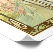 Mucha, Zeiten der Saison, Jugendstil Poster (Ecke)