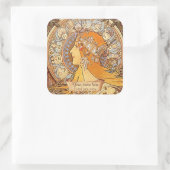 Mucha Zodiac Art Nouveau Buchzeichen Stickers (Tasche)