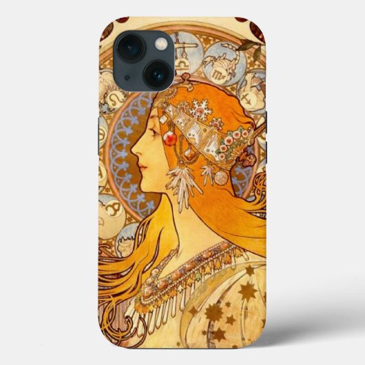 Mucha Zodiac Case-Mate iPhone Hülle (Rückseite)