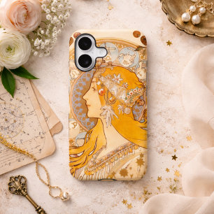 Mucha Zodiac iPhone 16 Hülle