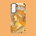 Mucha Zodiac Samsung Galaxy Hülle<br><div class="desc">"Zodiac" war Muchas erstes Werk im Rahmen seines Vertrags mit dem Drucker Champenois und wurde ursprünglich als eigener Kalender für das Unternehmen entworfen. In dieser Komposition nahm Mucha zwölf zodiakische Zeichen in die halo-ähnliche Scheibe hinter dem Kopf der Frau ein, eines von Muchas gewohnten Motiven. Die majestätische Schönheit der Frau...</div>