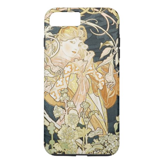 Mucha's Femme a la Marguerite Case-Mate iPhone Hülle (Rückseite)