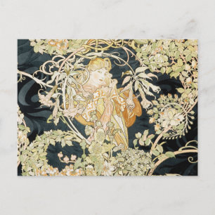 Mucha's Femme a la Marguerite Postkarte