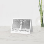 Muchas Gracias Chic Script Foto Hochzeit Vielen Da (Vorderseite)