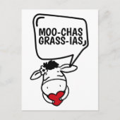 Muchas Gracias Cow dachte vielen Dank an Funny Postkarte (Vorderseite)