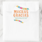 MUCHAS GRACIAS - DANKE IHNEN GASTGESCHENKE RUNDER AUFKLEBER (Tasche)