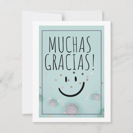 MUCHAS GRACIAS FEIERTAGSKARTE (Vorderseite)