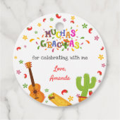 Muchas Gracias Mexican Birthday Vielen Dank Tag Geschenkanhänger (Vorderseite)