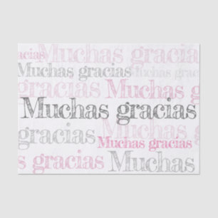 Muchas gracias/Spanisch dankt Ihnen Seidenpapier
