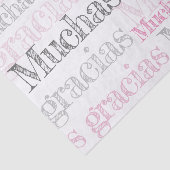 Muchas gracias/Spanisch dankt Ihnen Seidenpapier (Ausschnitt)