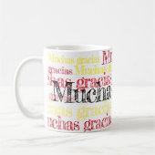 Muchas gracias/Spanisch dankt Ihnen zu höhlen Kaffeetasse (Links)